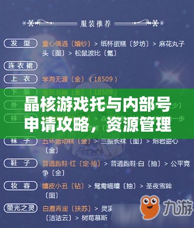 晶核游戲托與內(nèi)部號(hào)申請(qǐng)攻略，資源管理、高效利用策略以最大化賬號(hào)價(jià)值