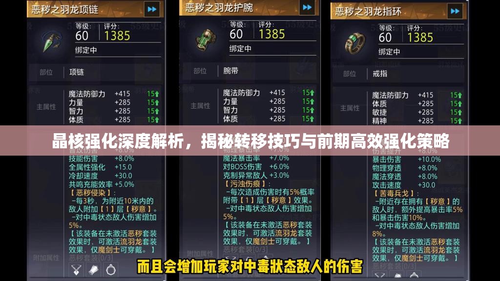 晶核強化深度解析，揭秘轉(zhuǎn)移技巧與前期高效強化策略