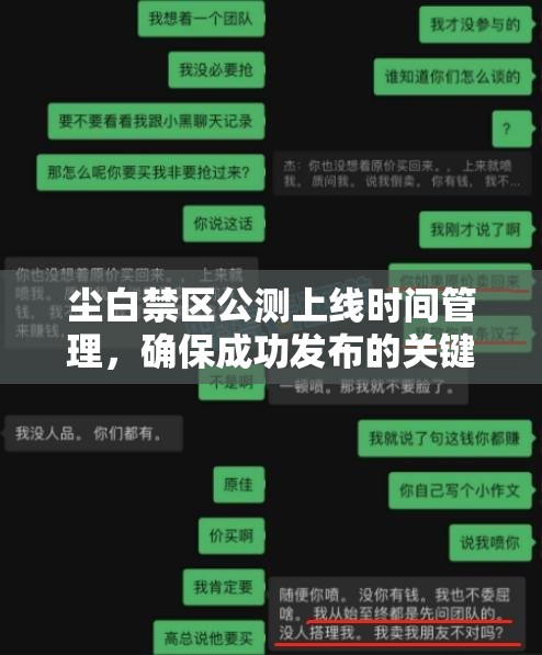 塵白禁區(qū)公測(cè)上線時(shí)間管理，確保成功發(fā)布的關(guān)鍵策略與重要性分析