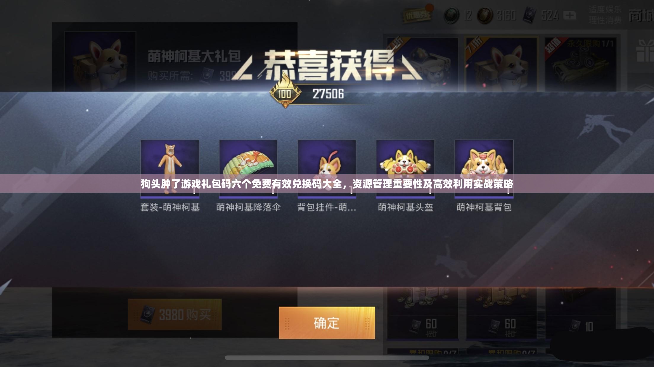 狗頭腫了游戲禮包碼六個(gè)免費(fèi)有效兌換碼大全，資源管理重要性及高效利用實(shí)戰(zhàn)策略