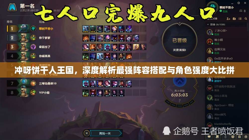 沖呀餅干人王國，深度解析最強(qiáng)陣容搭配與角色強(qiáng)度大比拼