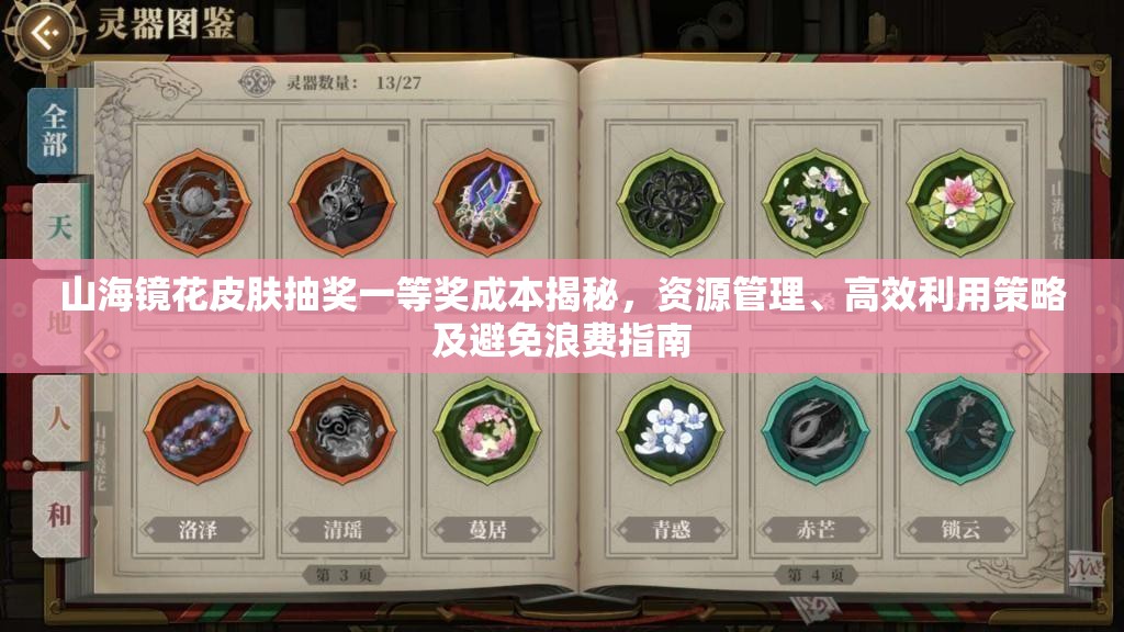 山海鏡花皮膚抽獎(jiǎng)一等獎(jiǎng)成本揭秘，資源管理、高效利用策略及避免浪費(fèi)指南