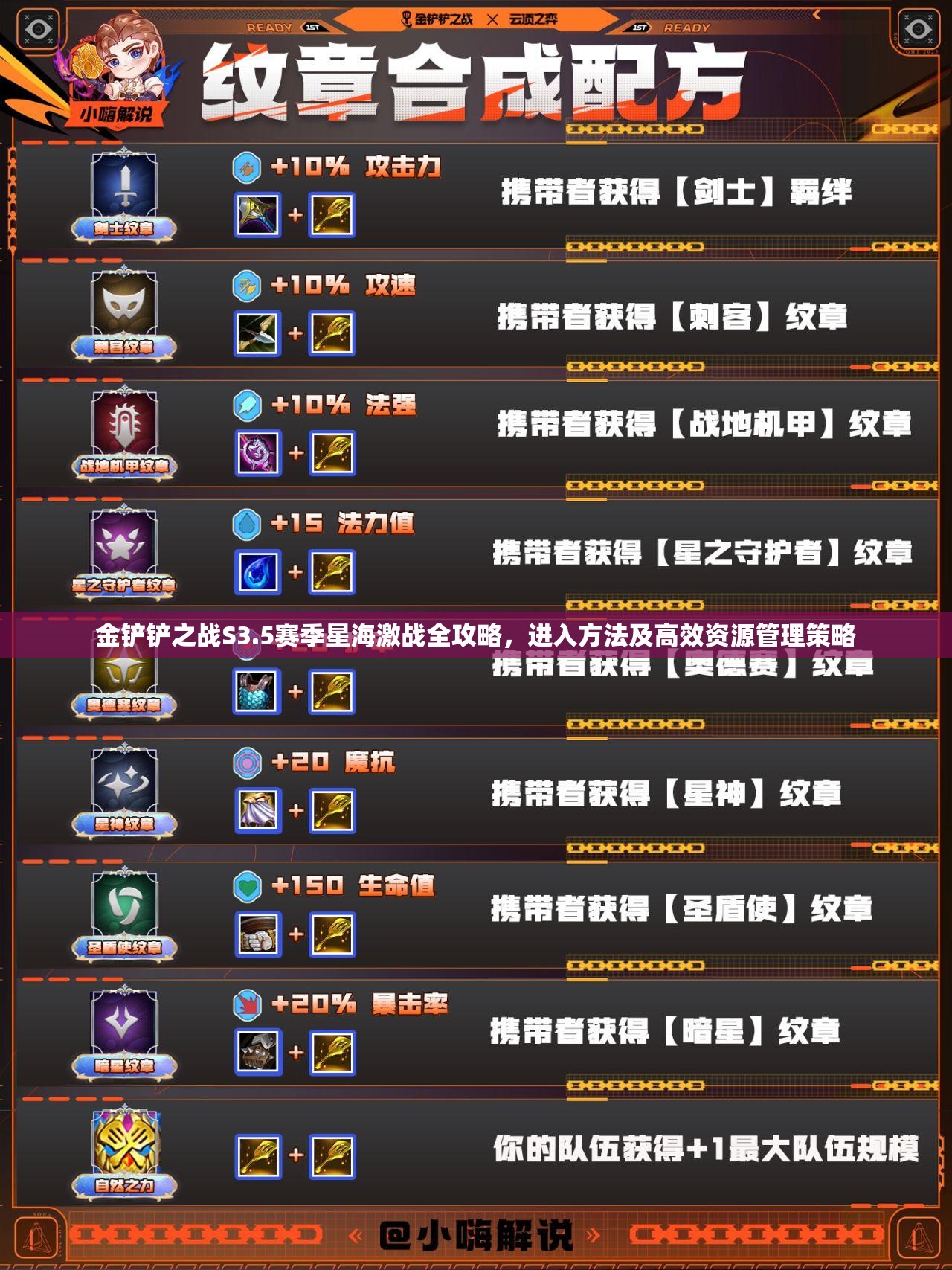金鏟鏟之戰(zhàn)S3.5賽季星海激戰(zhàn)全攻略，進(jìn)入方法及高效資源管理策略