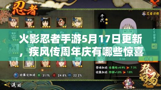 火影忍者手游5月17日更新，疾風傳周年慶有哪些驚喜深度解析？
