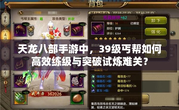天龍八部手游中，39級(jí)丐幫如何高效練級(jí)與突破試煉難關(guān)？