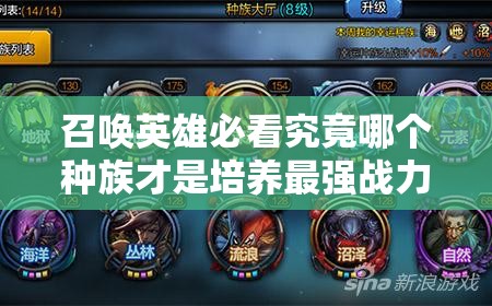 召喚英雄必看究竟哪個種族才是培養(yǎng)最強戰(zhàn)力的不二之選？終極種族戰(zhàn)力分析助你稱霸戰(zhàn)場