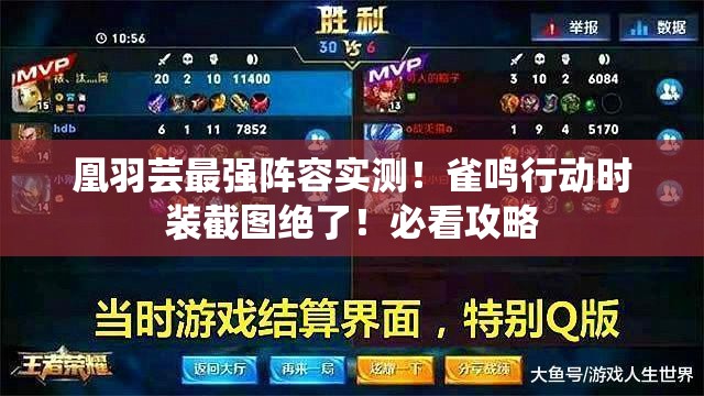 凰羽蕓最強(qiáng)陣容實(shí)測！雀鳴行動時(shí)裝截圖絕了！必看攻略